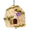 6.25" Beehive with Bees Spring Hanging Decoration